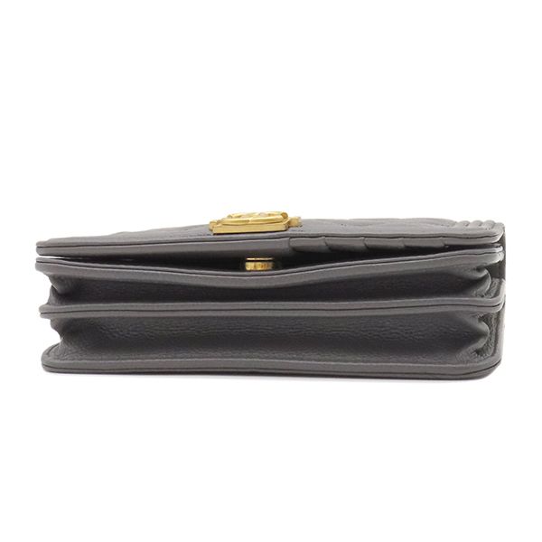 Chanel Chain Wallet Boy Chanel Chain Shoulder Mini Caviar Skin Grey Vintage