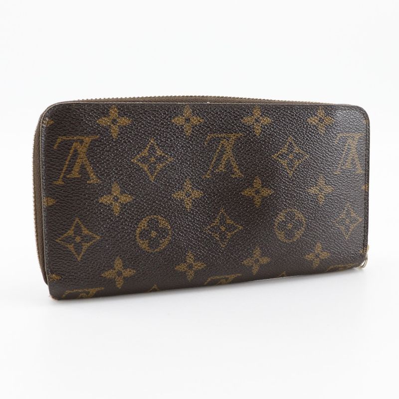 Louis Vuitton Zippy Wallet M60017 Monogram Canvas Brown Ladies Long Wallet