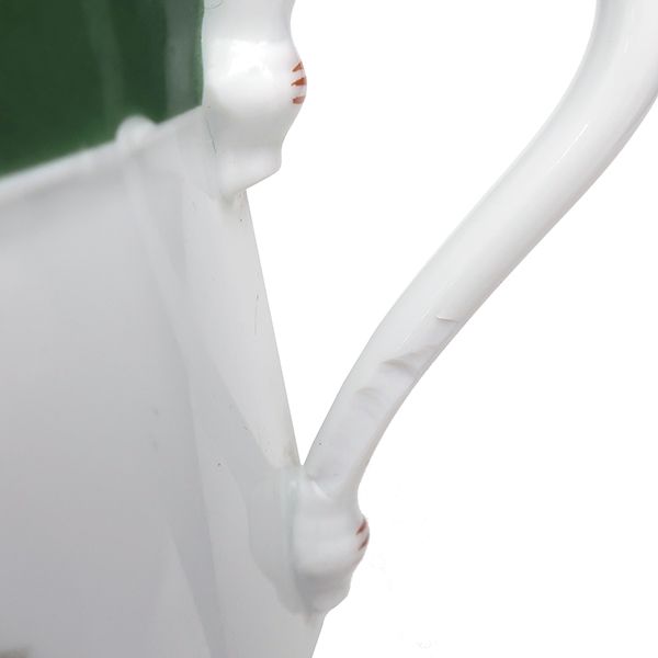 Hermes Tableware Chasse Golden Retriever Soup Cup Porcelain White and Green