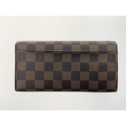 Louis Vuitton Damier Portefeuille Sarah Bifold Wallet N60114 Brown Delivery