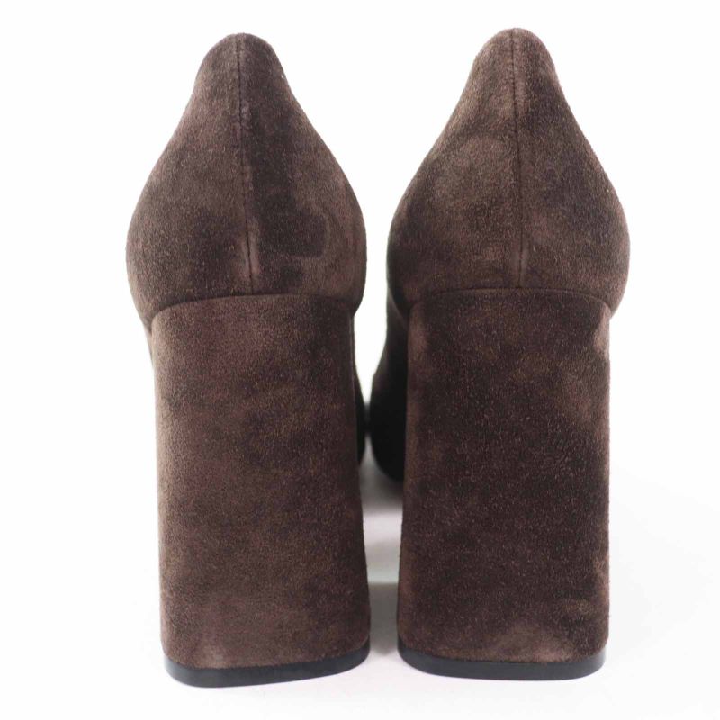 Bottega Veneta 692088 Tower Suede Leather Chunky Heel Square