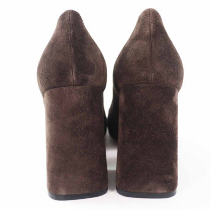 Bottega Veneta 692088 Tower Suede Leather Chunky Heel Square