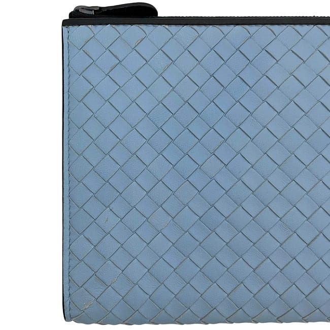 Bottega Veneta Lshaped Zipper Document Case Blueblack