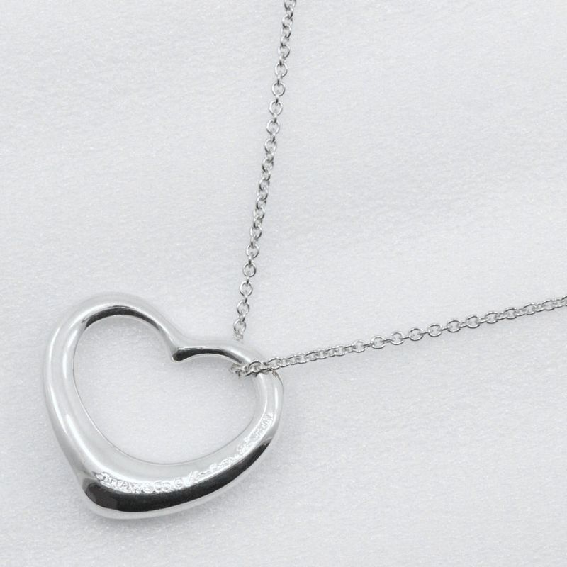 Tiffany & Co Open Heart Elsa Peretti 925 Silver Ladies 9.9g Necklace