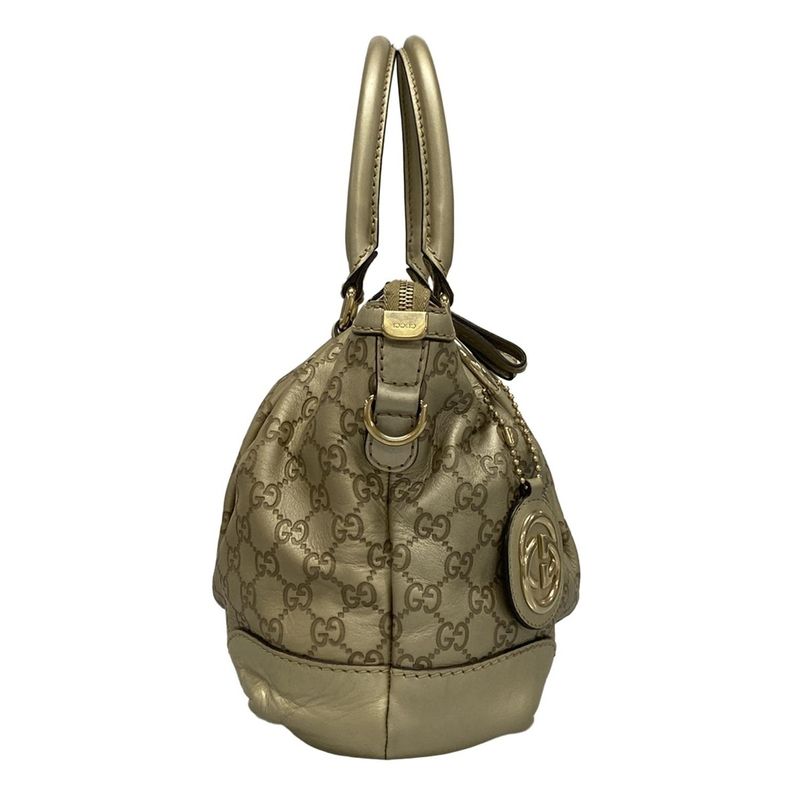 Gucci Handbag Sookie Stripe Line 247902 Gold Leather