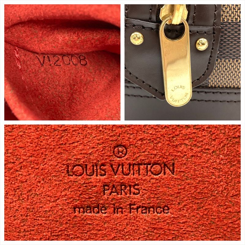 Louis Vuitton Knightsbridge Handbag Damier Ebène N51201 Brown Gold Hardware