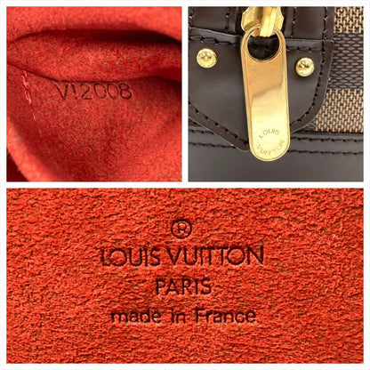 Louis Vuitton Knightsbridge Handbag Damier Ebène N51201 Brown Gold Hardware