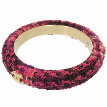 Chanel Coco Mark 09A Tweed Purple/pink Bangle 0790 Chanel