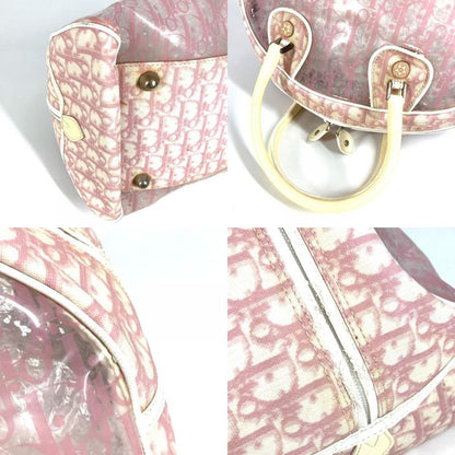 DIOR Handbag Trotter Logo Vinyl Pink