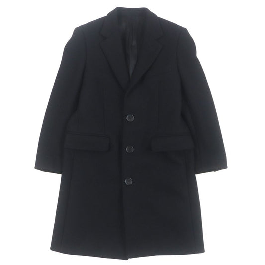 Celine 2m025863c 90% Wool Single Chester Coat With Logo Buttons Black 44 Made