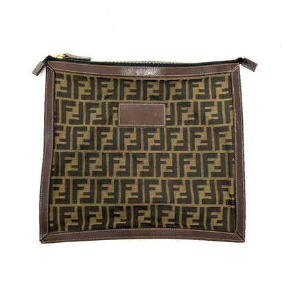 Fendi Second Bag Zucca Pattern Canvas Brown