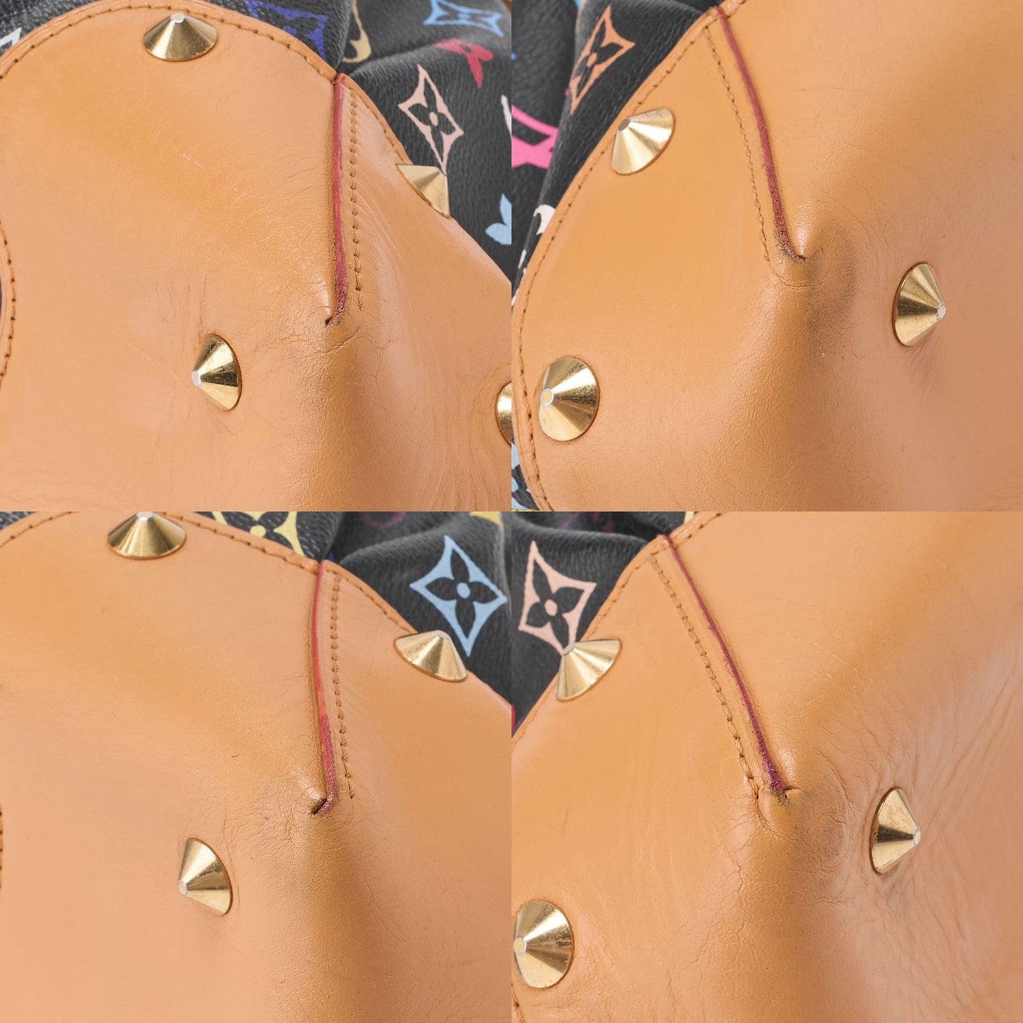 Louis Vuitton Monogram Multicolor Judy MM 2WAY Handbag Noir Black M40255 (gold