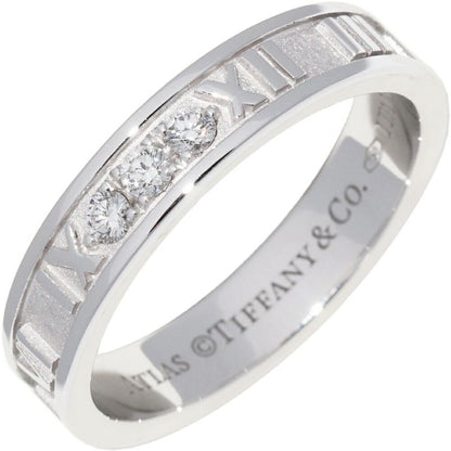 Tiffany & Co Ring 18K White Gold Diamond 3P Atlas Narrow Ring