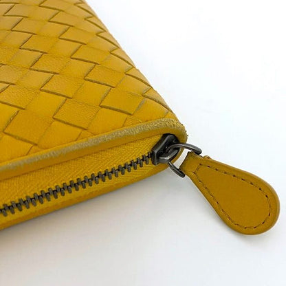 Bottega Veneta Round Zipper Long Wallet Ec21015 Yellow