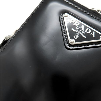 Prada Shoulder Bag Re-Nylon Smartphone Case Nylon Leather Black Silver Hardware