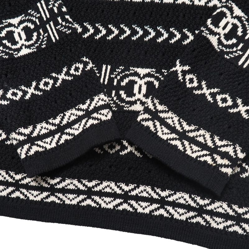 Chanel Knitwear Size 36 20P Total Pattern Coco Mark CC Knit Sweater