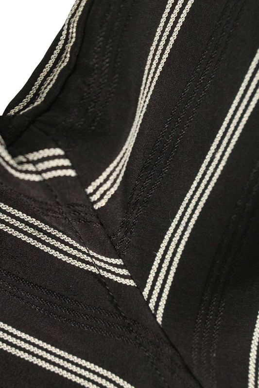 Saint Laurent Paris 20AW 621595 Y1b23 Striped Silk Long Sleeve Shirt Men 39