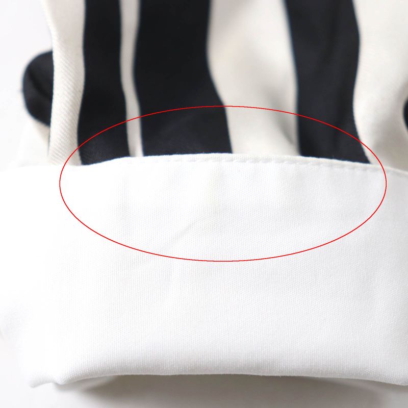 Saint Laurent Paris 2022 694156 100% Silk Striped Long Sleeve Shirt With Gold