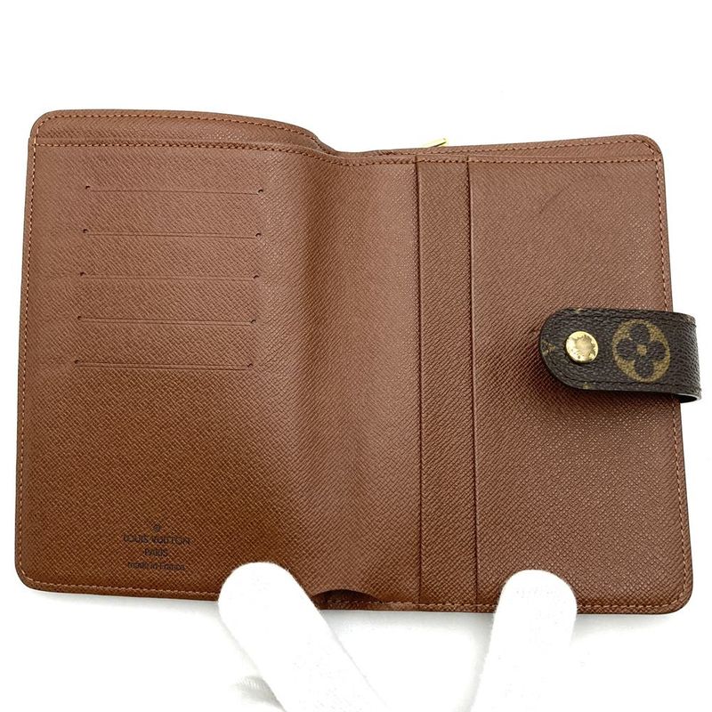 Louis Vuitton M61207 Porte Papier Zip Monogram Canvas Brown Bifold Wallet