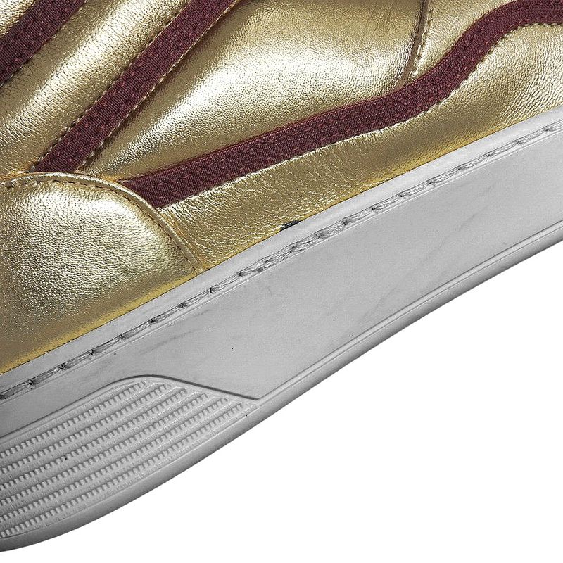 Boxed Ultra Chanel 2020 G35062 Coco Mark Gold Leather High Cut Sneakers Shoes