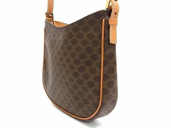 Celine Macadam Pattern PVC X Leather Shoulder Handbag Mini Bag