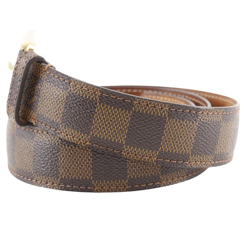 Louis Vuitton Santure Ellipse M6995 Damier Canvas Brown Ca1101 Men's Belt