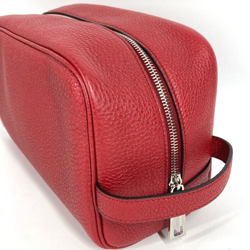 Fendi Second Bag Logo 7as378 Leather Red