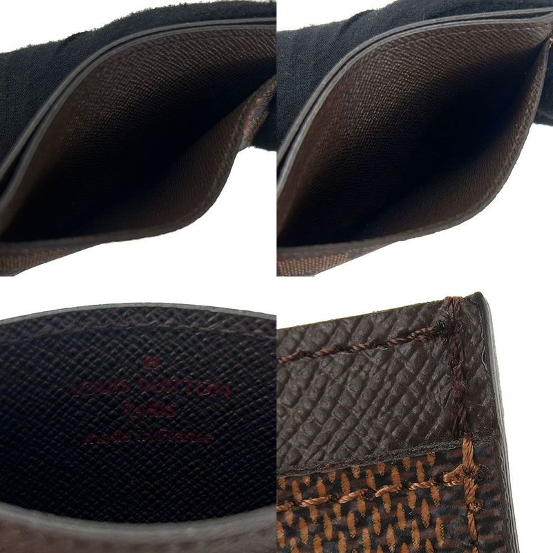 Louis Vuitton Card Case Pass Case Porte Culte Surple N61722 Damier Ebène