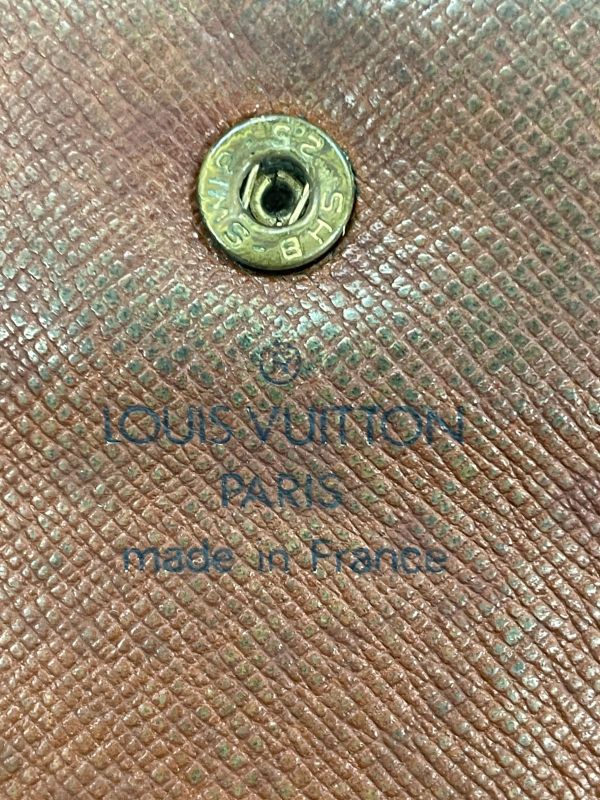 Louis Vuitton Monogram Pochette Porte Monet Cles Di Long Wallet M61725 Brown