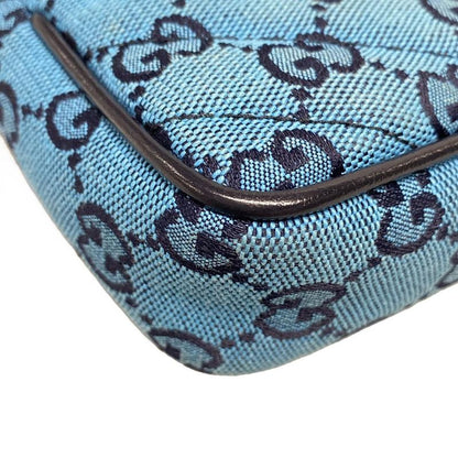 Gucci Shoulder Bag GG Marmont Quilted Leather Super Mini Bag 476433 Blue And
