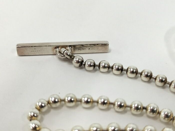 Gucci Interlocking G Necklace Sv925 Silver 216435
