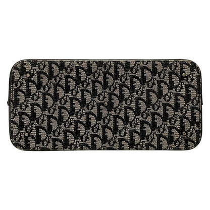 Dior/christian Dior Handbag Trotter Ivory X Dark Navy Leather