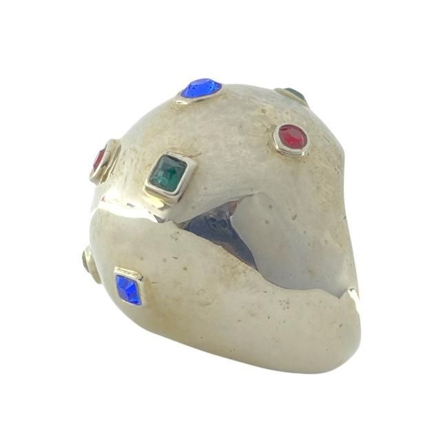 Louis Vuitton Ring Planet Strass Cocktail Ring Accessory Small Metal Rhinestone