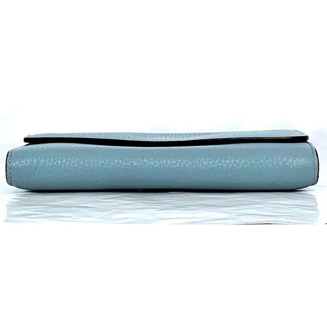Christian Dior Foldable Long Wallet Light Blue