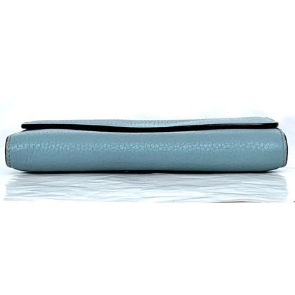 Christian Dior Foldable Long Wallet Light Blue