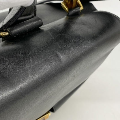 Gucci Backpack Daypack Bamboo 0030 2058 Leather Black Gold Hardware Women