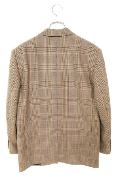 Celine 2v49f012j Wool Check Tailored Jacket Women's 36