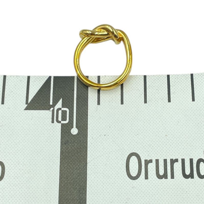 Hermes Scarf Ring Engraved Gold With Box