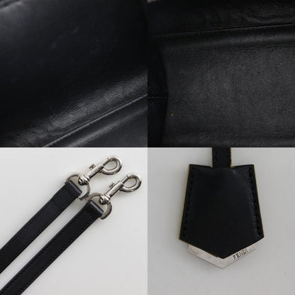 Fendi Petit Trois Jour 2WAY Shoulder 8bh333 Leather Black Ladies Handbag