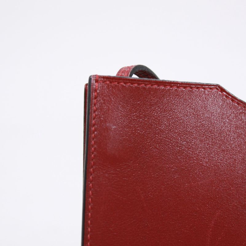 Hermes Onymetou Rouge Ashe Box Calf Red Brown Shoulder Bag