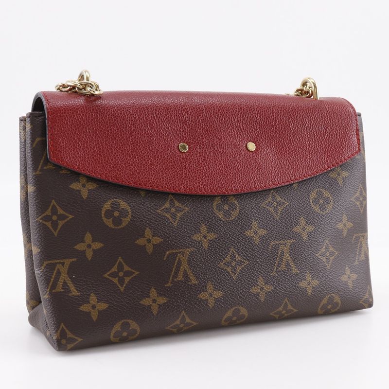 Louis Vuitton Saint Placide M43713 Monogram Canvas Threes Brown/red Ca2167