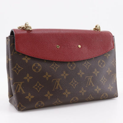 Louis Vuitton Saint Placide M43713 Monogram Canvas Threes Brown/red Ca2167