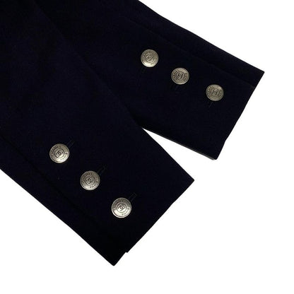 Chanel Jacket Size 40 M Ladies P08873 Black Long Sleeves/shoulder Pads/fall/wint