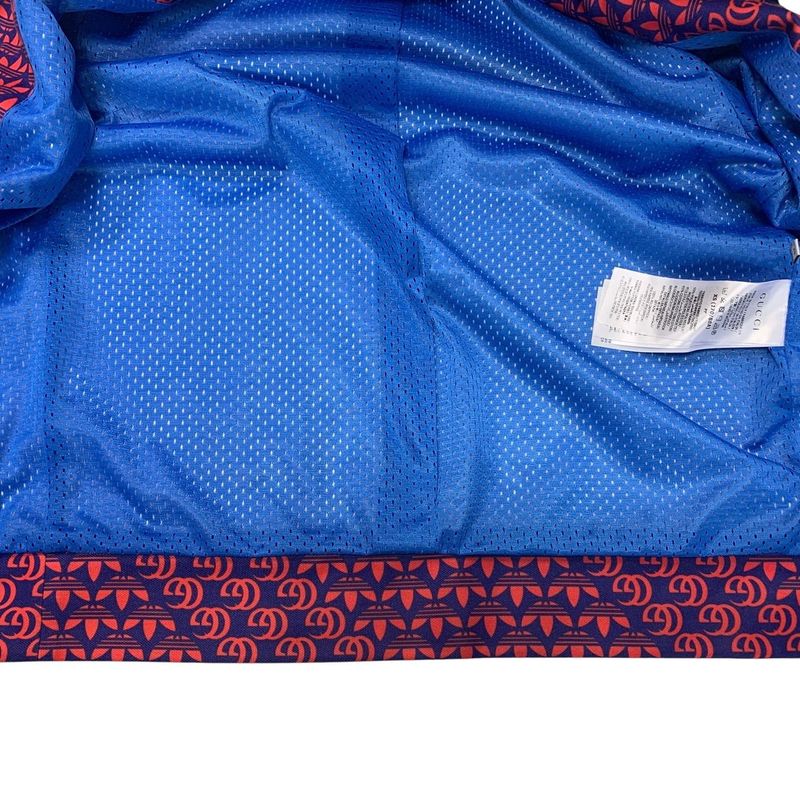 2996 Gucci Adidas 692112 Double G Trefoil Sideline Jersey Track Jacket Blue Red