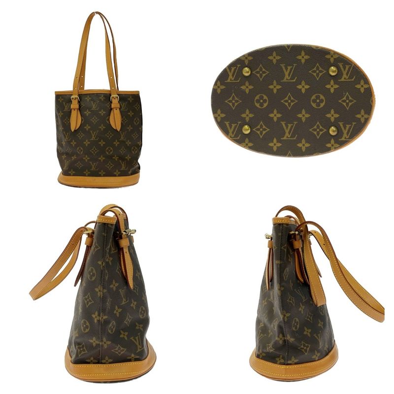 Louis Vuitton M42238 Monogram PVC Petit Bucket PM Brown 386879 Shoulder