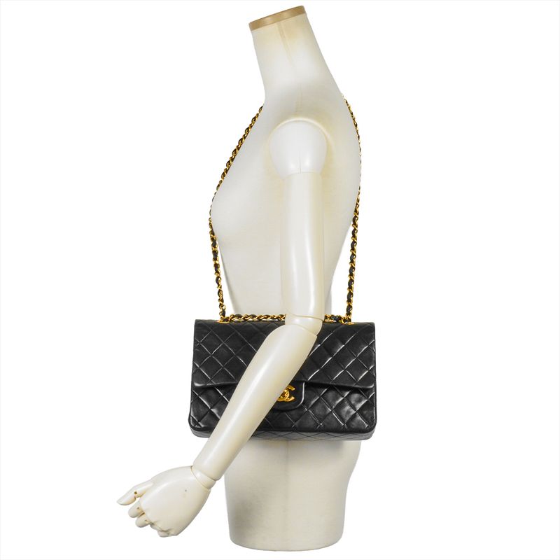 Chanel Matelasse 25 Shoulder Bag Lambskin A01112 Black Gold Hardware 7 Digits 3