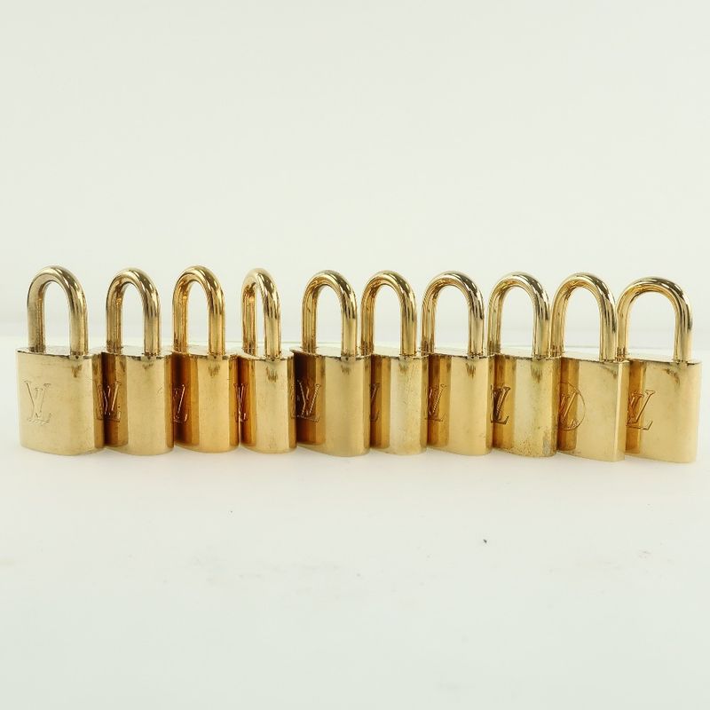 Louis Vuitton Padlock And Keys Set Of 10 Brass Gold Unisex Cadenas