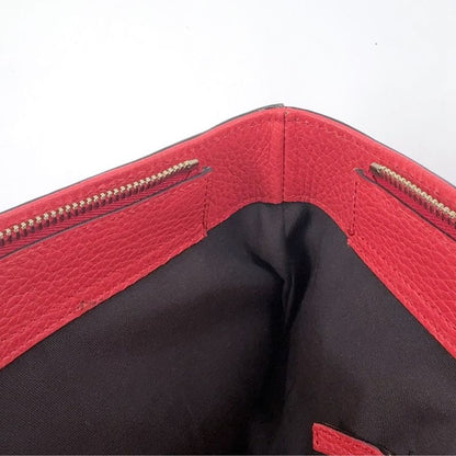 Gucci Bamboo Leather Pin Cles D Tote Bag Gold 365345