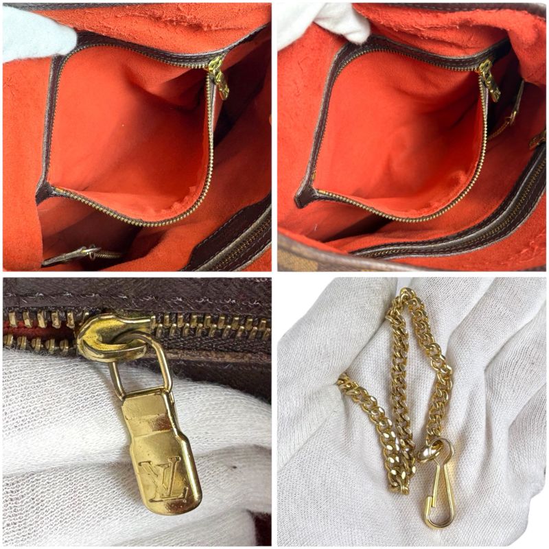 Louis Vuitton Petit Baguette Marais Mini Tote Bag Damier Leather Brown Shoulder