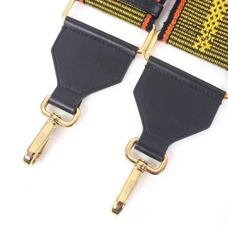 Fendi 8av386 Strap You Logo Leather Use Shoulder Strap Multicolor Storage With